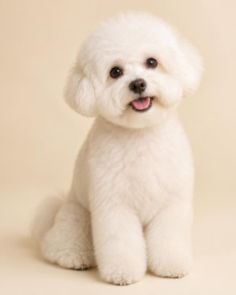 Bichon blanc après toilettage